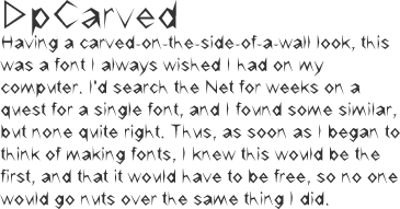 Preview of JdCarved font