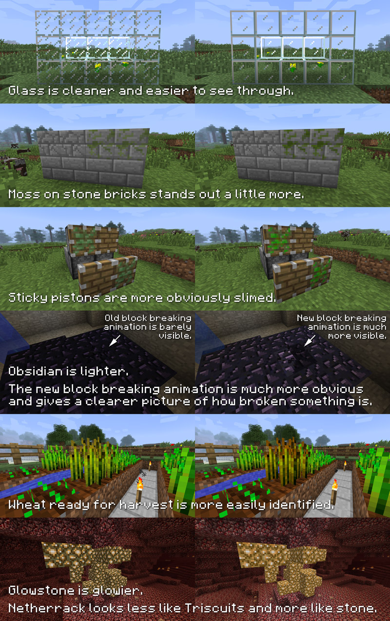 A preview of my JdTweaks Minecraft texture pack
